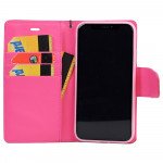 Wholesale iPhone SE (2020) / 8 / 7 Crystal Flip Leather Wallet Case with Strap (Tower Hot Pink)